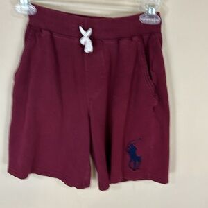 Polo Ralph Lauren Maroon Big Pony Pull On  Cotton Shorts Size Small